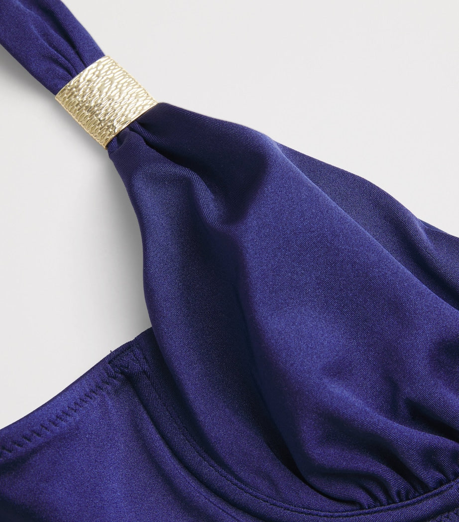 Heidi Klein Navy Soleil Plunge Bikini Top