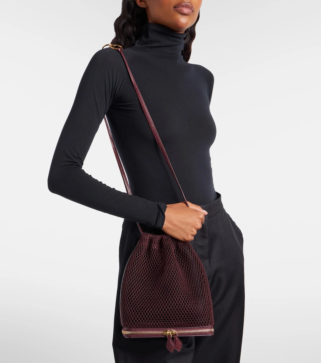 Alaïa - Le Pochon fishnet bucket bag