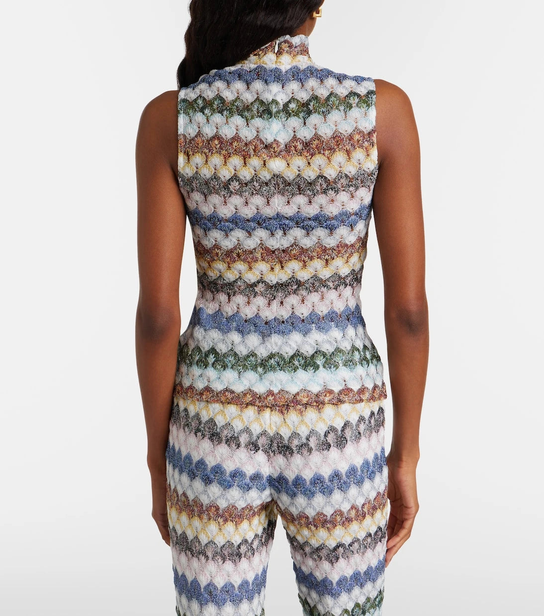 Missoni - Knitted lamé tank top