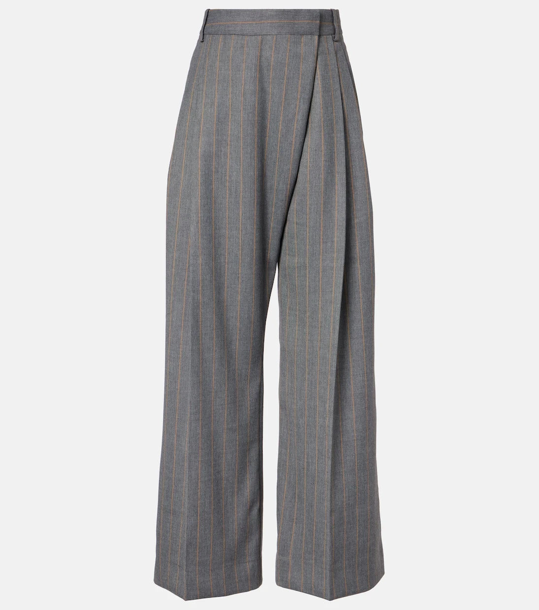 Ganni - Pinstripe wide-leg pants