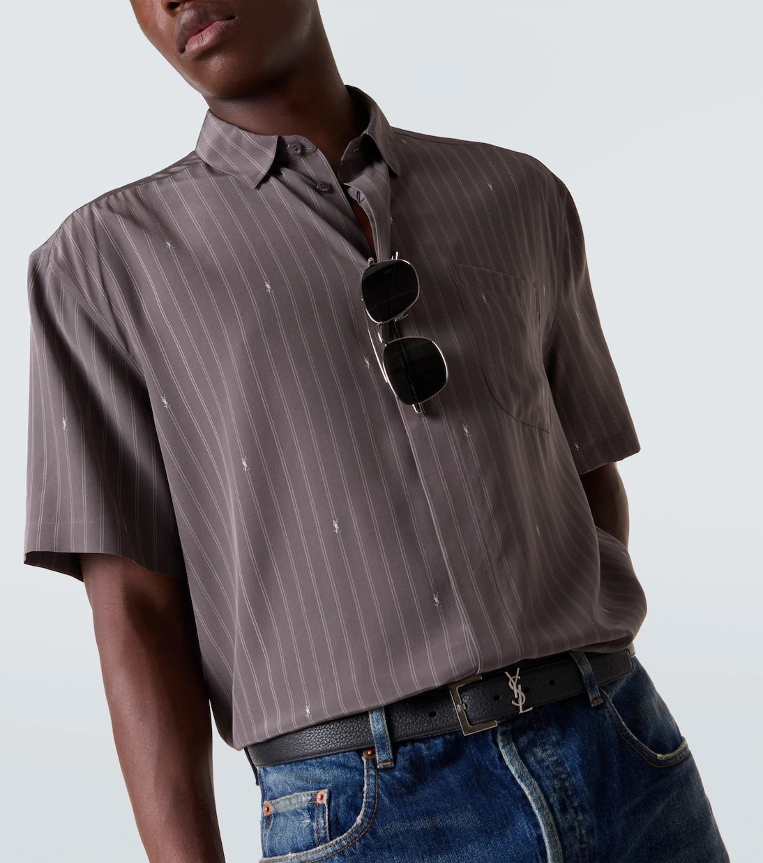 Saint Laurent - Cassandre silk crêpe de chine shirt