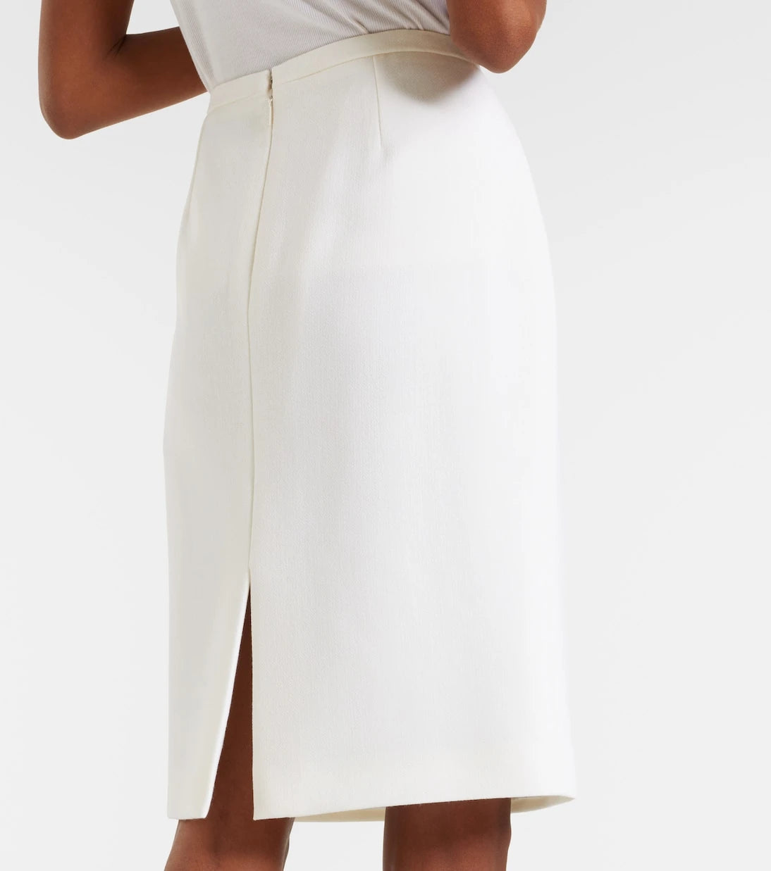 Versace - Virgin wool midi skirt