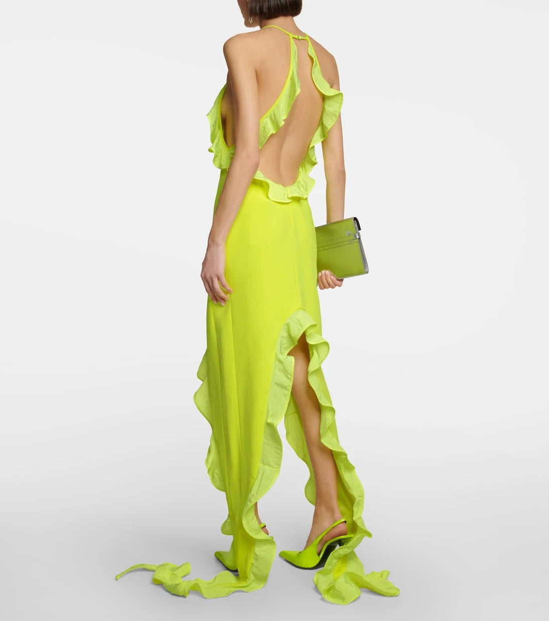 David Koma - Asymmetric ruffled midi dress