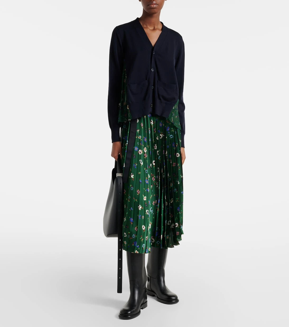 Sacai - Floral cotton cardigan