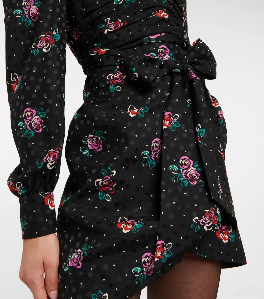 Alessandra Rich - Floral silk minidress