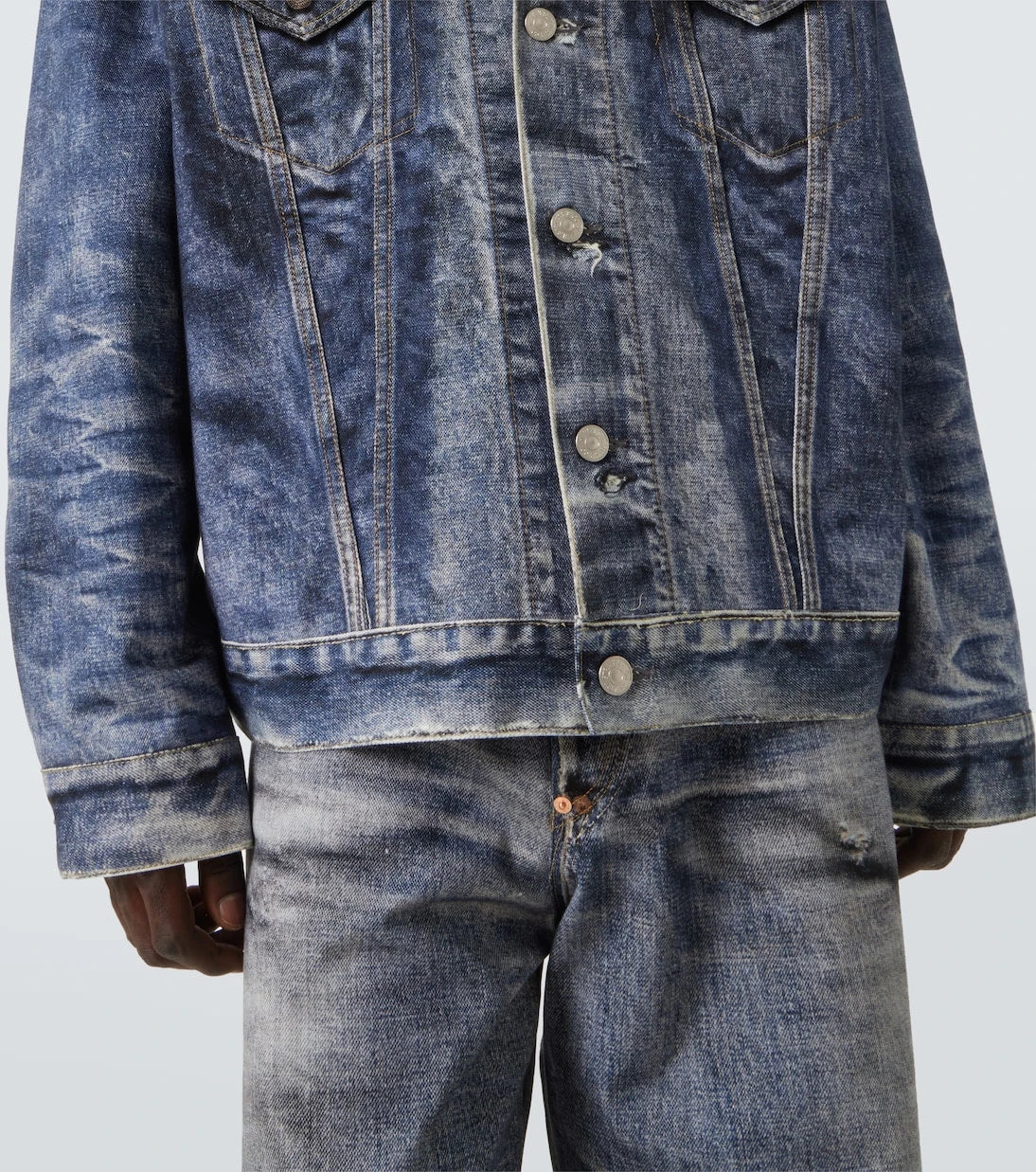 Junya Watanabe - جاكيت جينز مطبوع × Levi's®