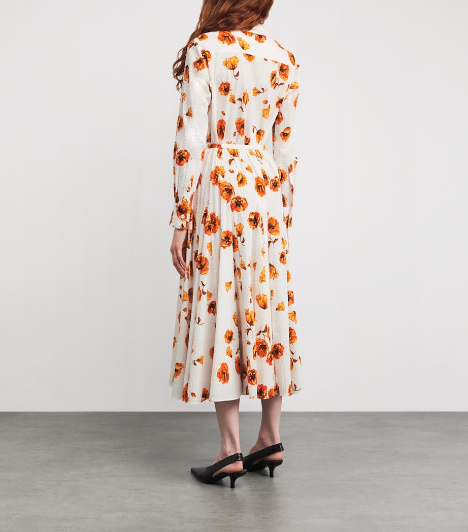 Emilia Wickstead Multi Floral Marione Midi Shirt Dress