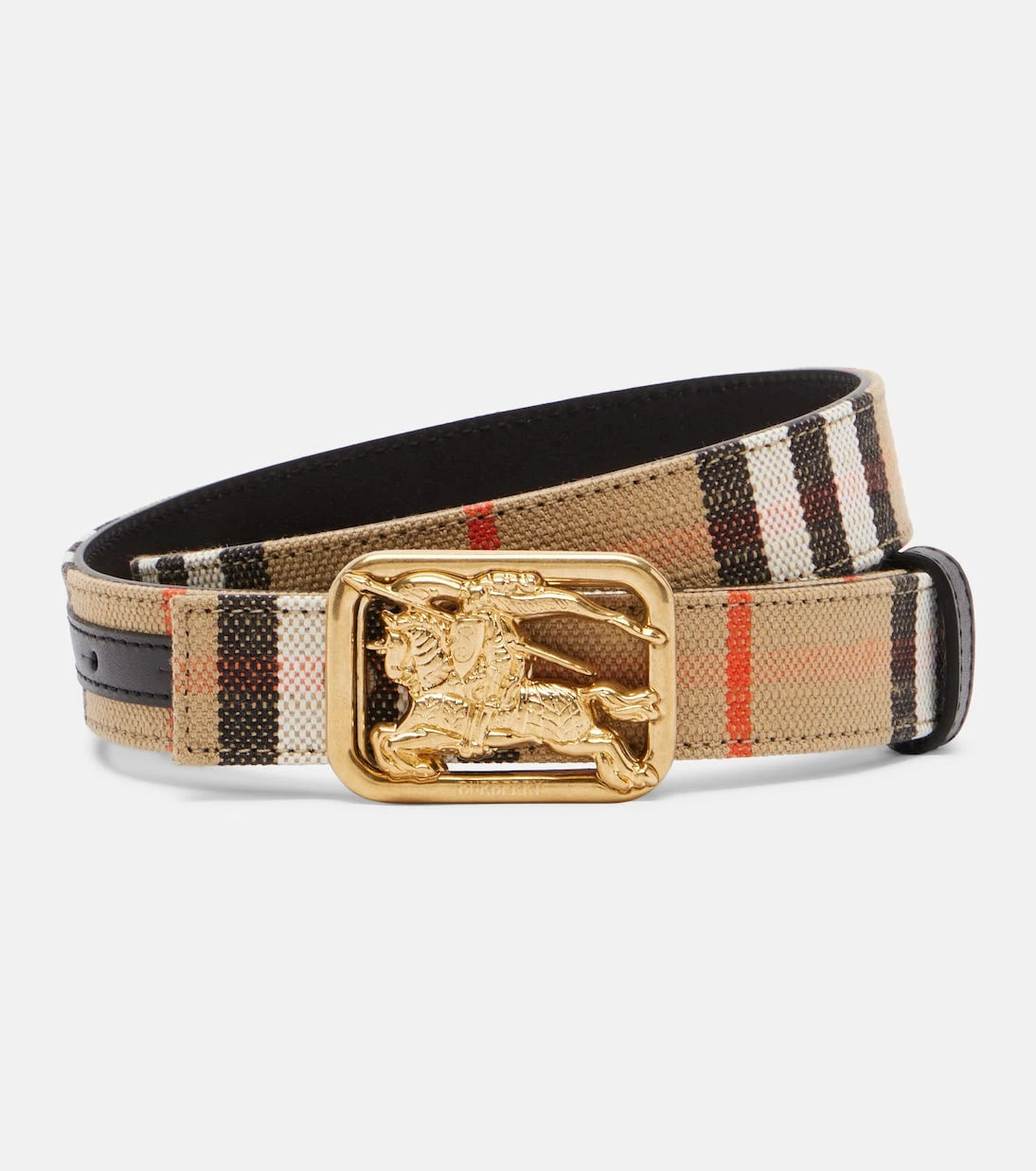 Burberry - حزام EKD Burberry Check بوجهين