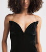 Roland Mouret Black Velvet Corset Top