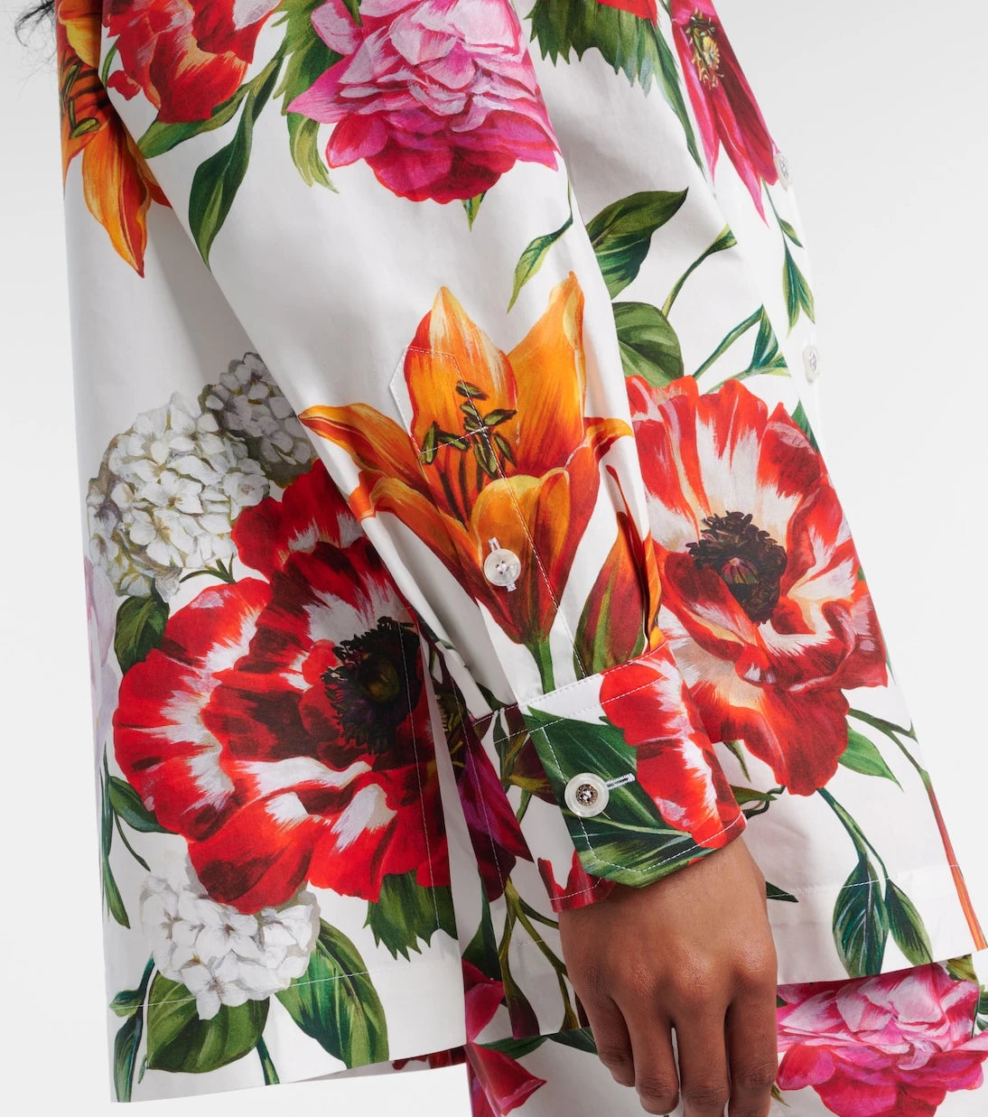Dolce&Gabbana - Floral oversized cotton shirt