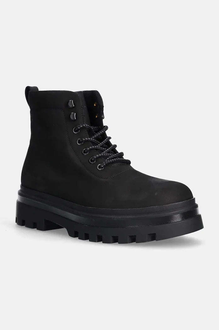 Обувки от набук Calvin Klein Jeans LUGGED LACEUP BOOT OXF HIKING NB