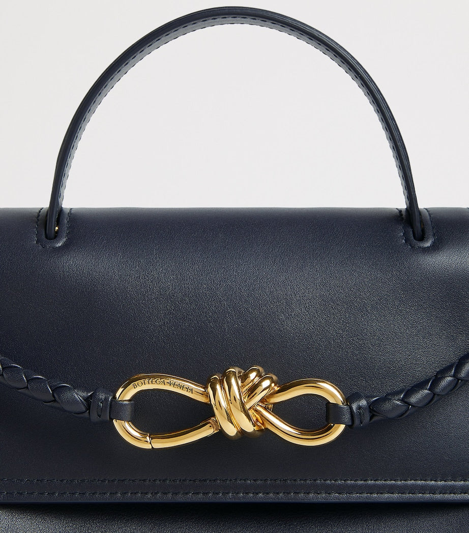 Blue Leather Ciao Ciao Top-Handle Bag