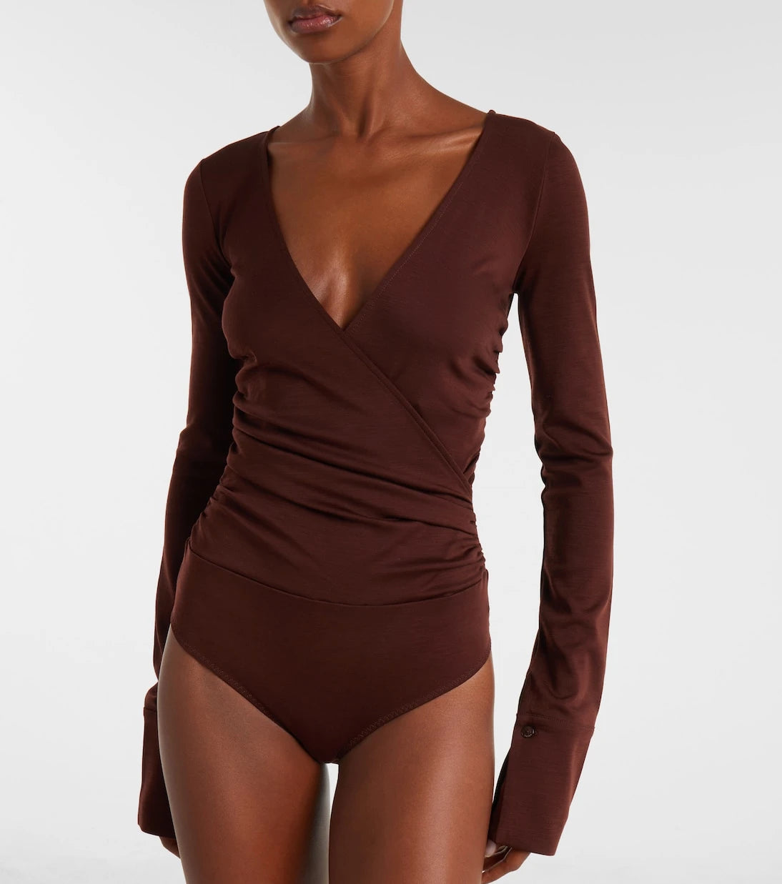 Max Mara - Nigella draped wool bodysuit