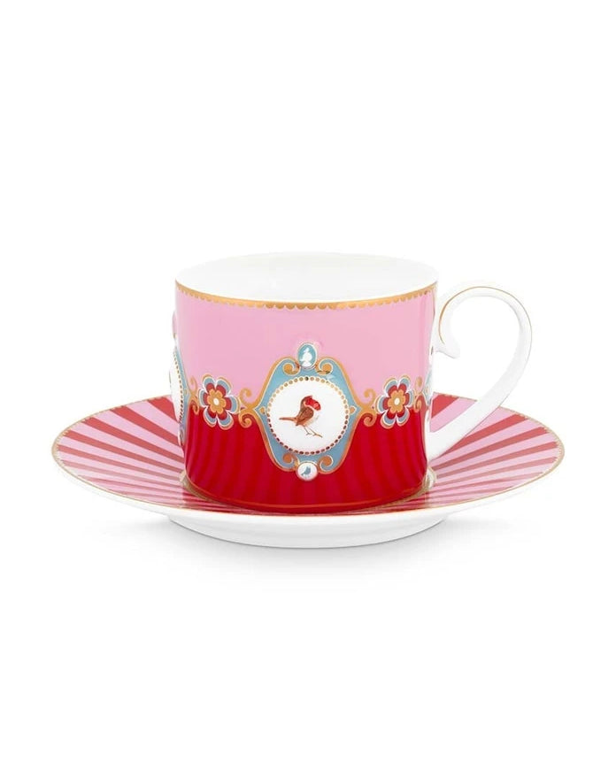 Pip Studio Love Birds Medalli 200 ml Fincan ve Tabağı