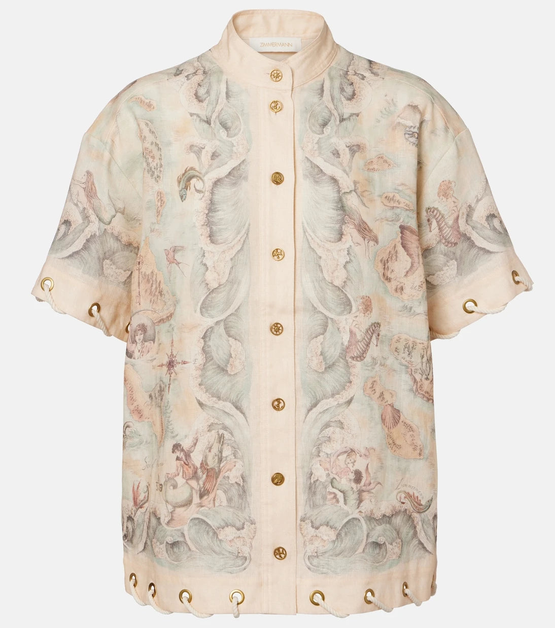 Zimmermann - Printed linen shirt
