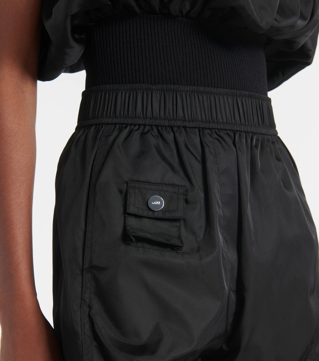 Ganni - Ruffled cargo shorts