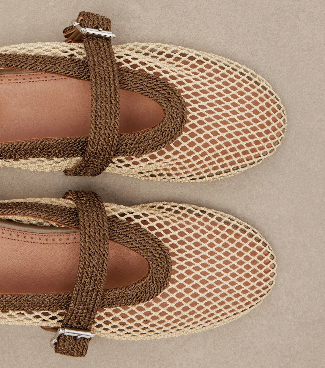 Alaïa - Fishnet Mary Jane flats