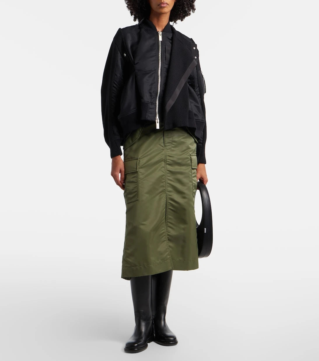 Sacai - Paneled blouson jacket