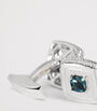 Sterling Silver and Topaz Graffiato Cufflinks