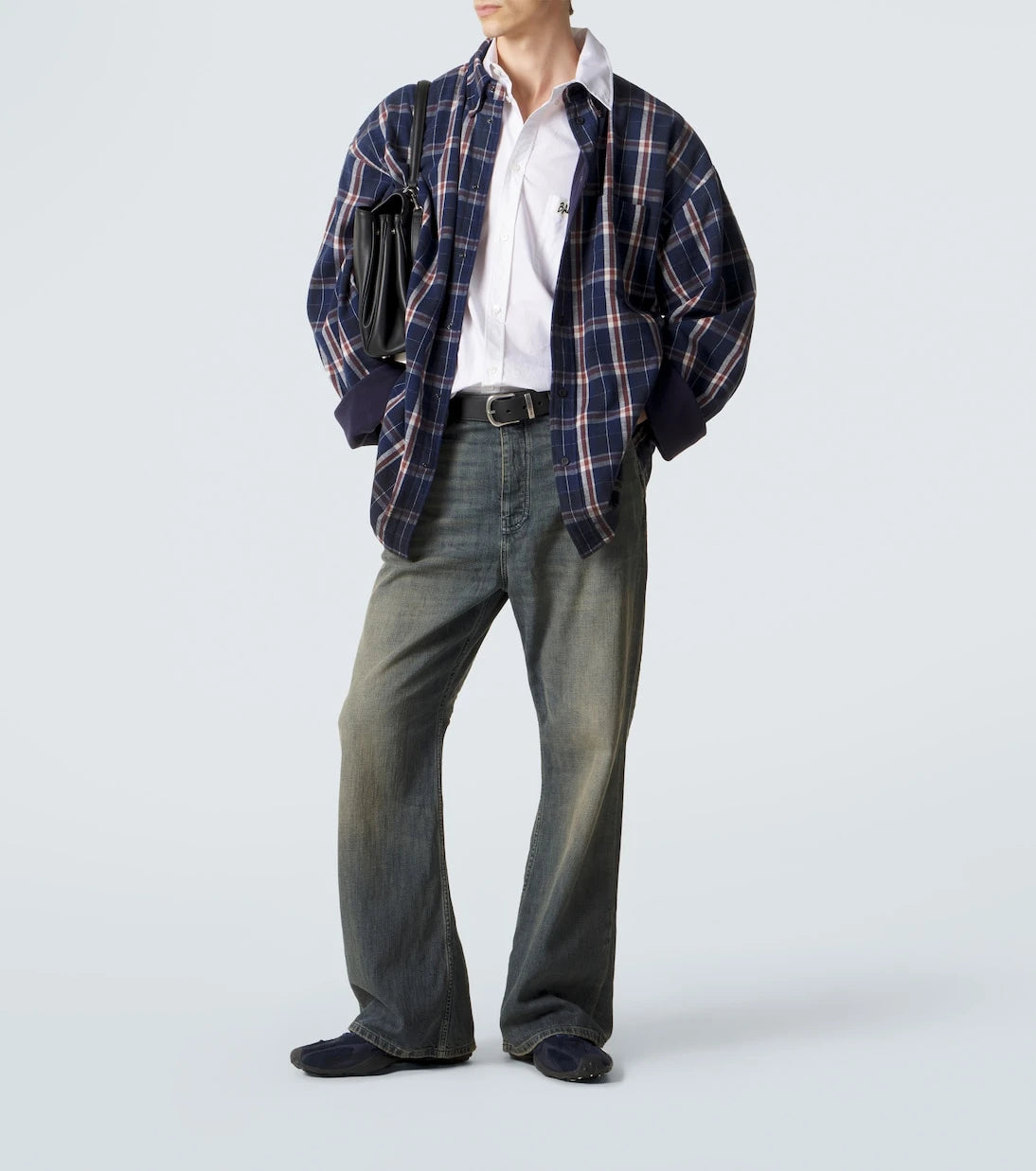 Balenciaga - Reversible flannel and fleece shirt
