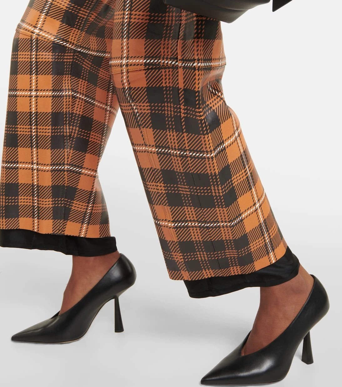 Dodo Bar Or - Anna checked leather wide-leg pants