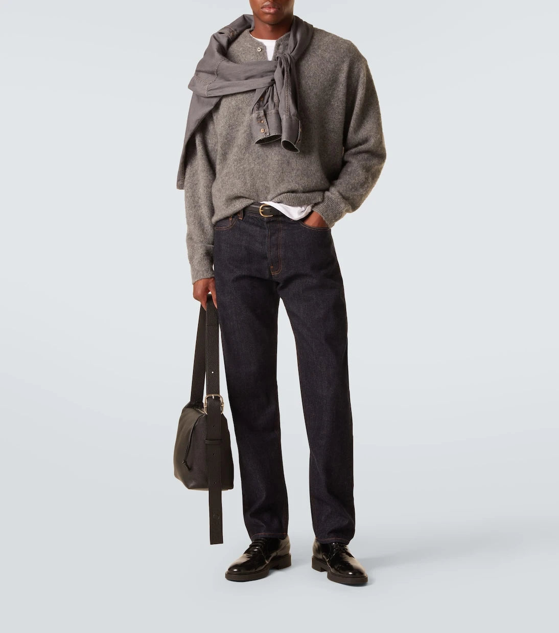 Thom Sweeney - جينز بقصة مستقيمة وخصر متوسط الارتفاع