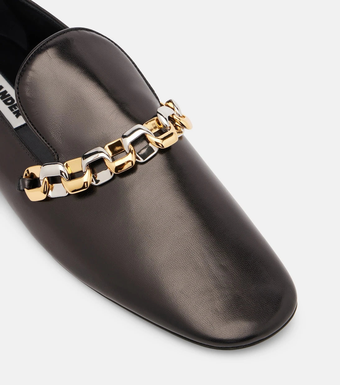 Jil Sander - Chain-detail leather loafers