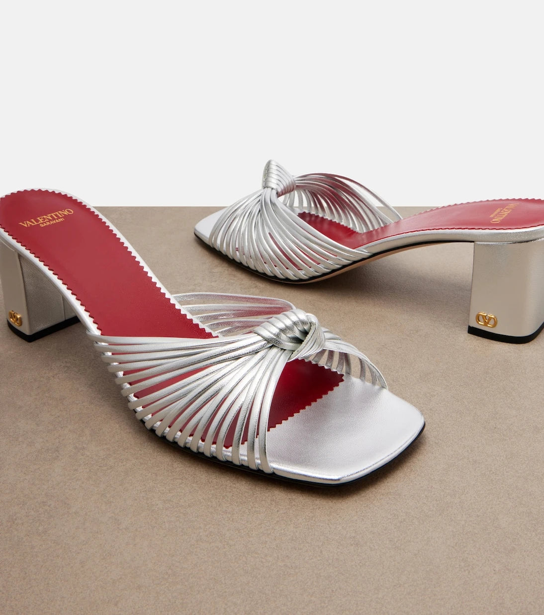 Valentino Garavani - Annet metallic leather sandals