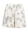 ANINE BING Multi Silk-Blend Oyster Shorts
