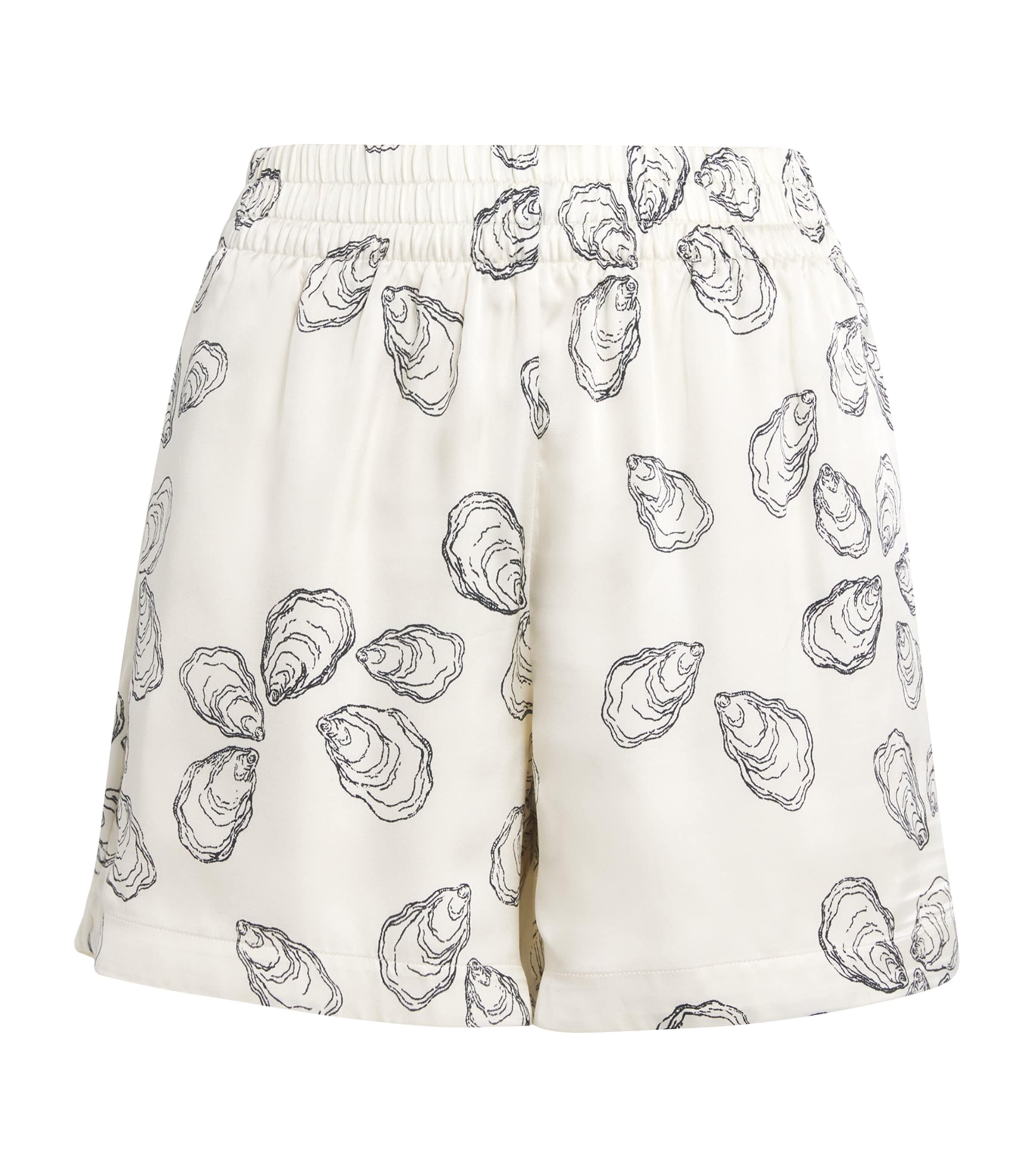 ANINE BING Multi Silk-Blend Oyster Shorts