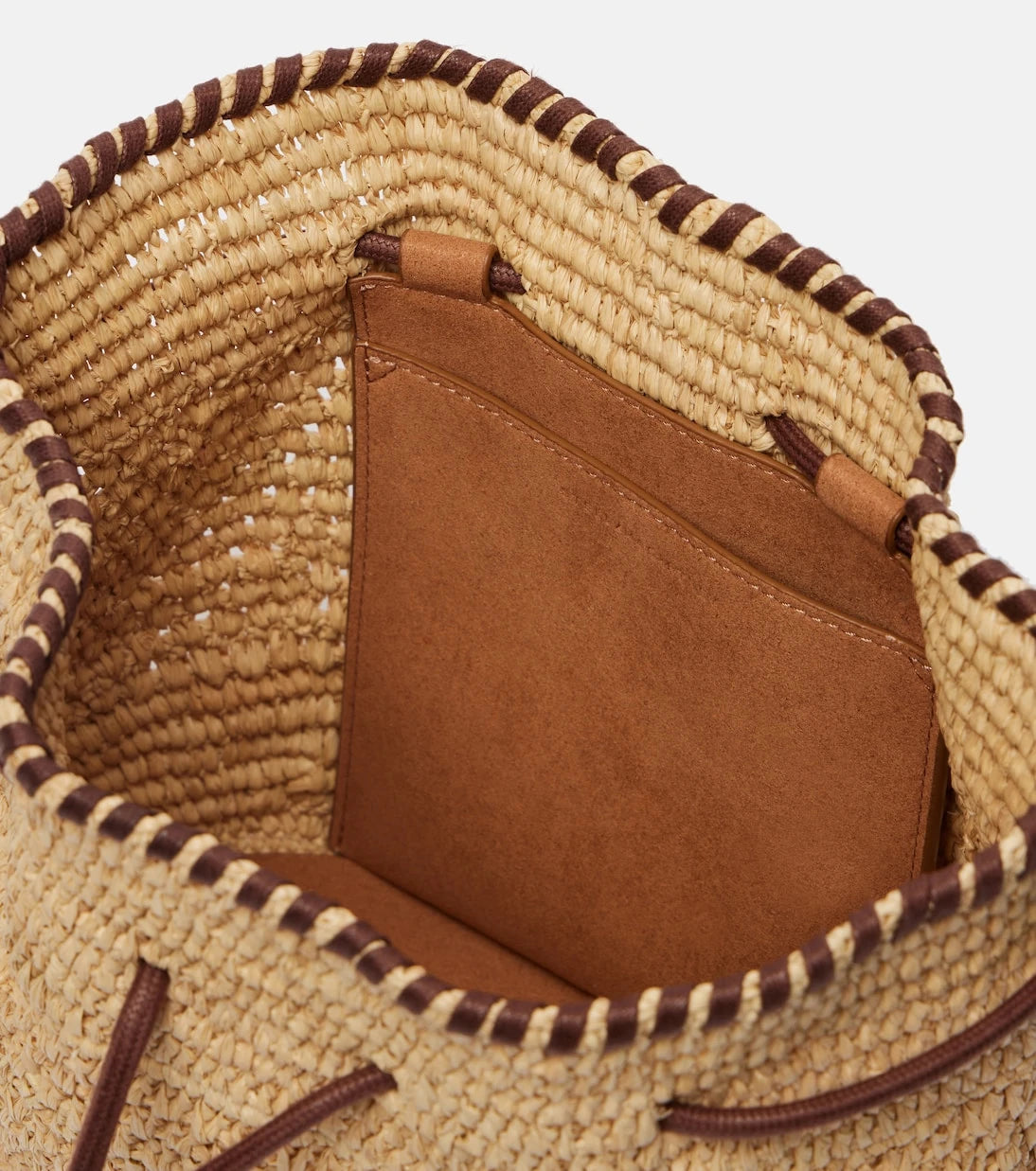 Stella McCartney - Falabella Small raffia bucket bag
