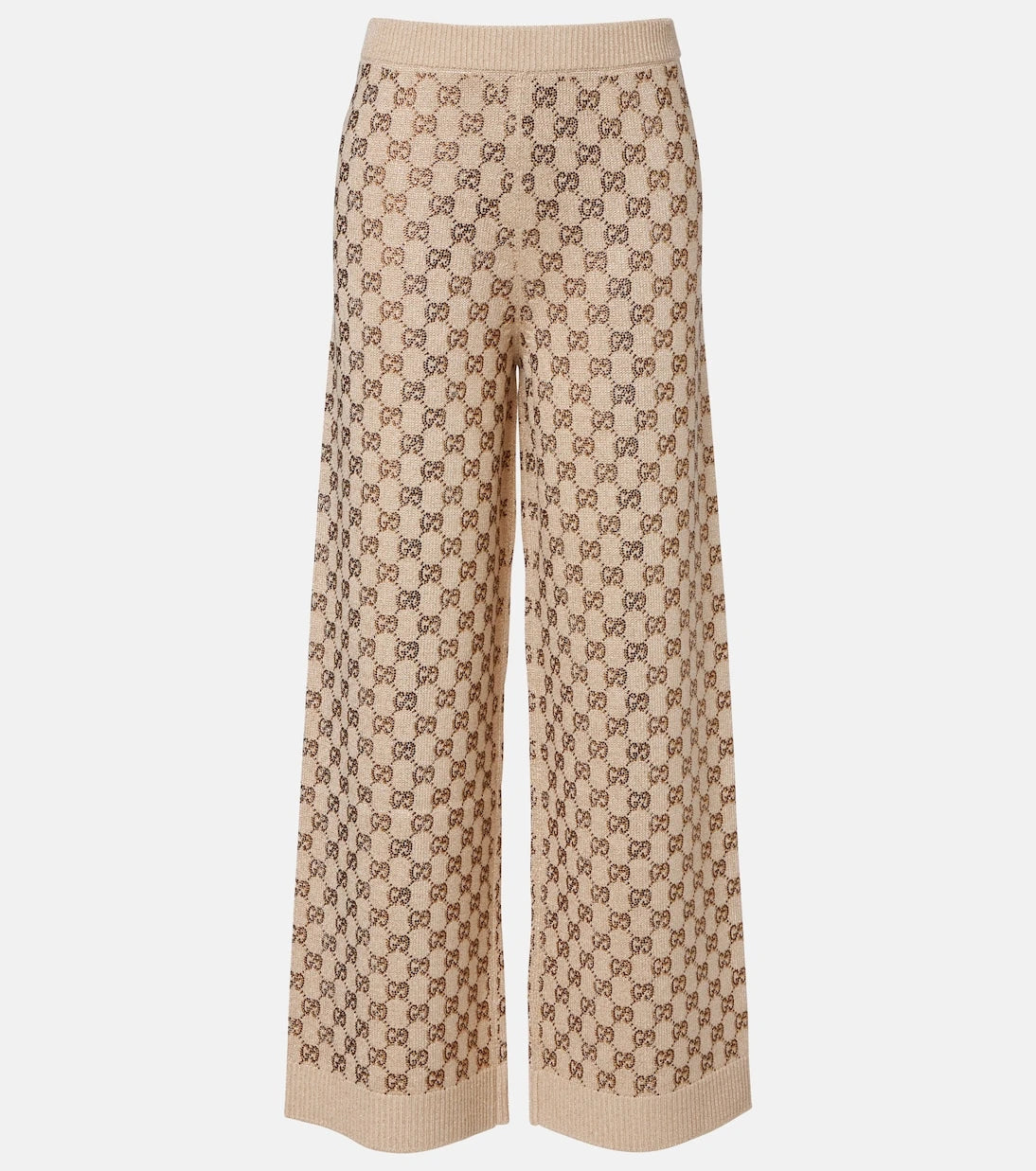 Gucci - GG wool and cashmere-blend wide-leg pants