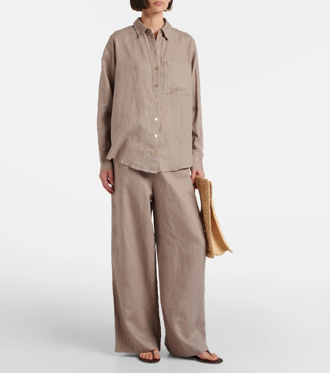 Heidi Klein - Zakynthos linen wide-leg pants