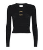 Claudie Pierlot Black Bow-Embellished Cut-Out Sweater