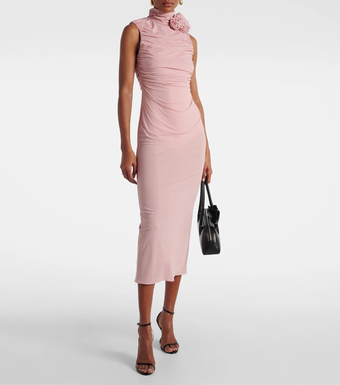 Magda Butrym - Ruched silk-blend midi dress