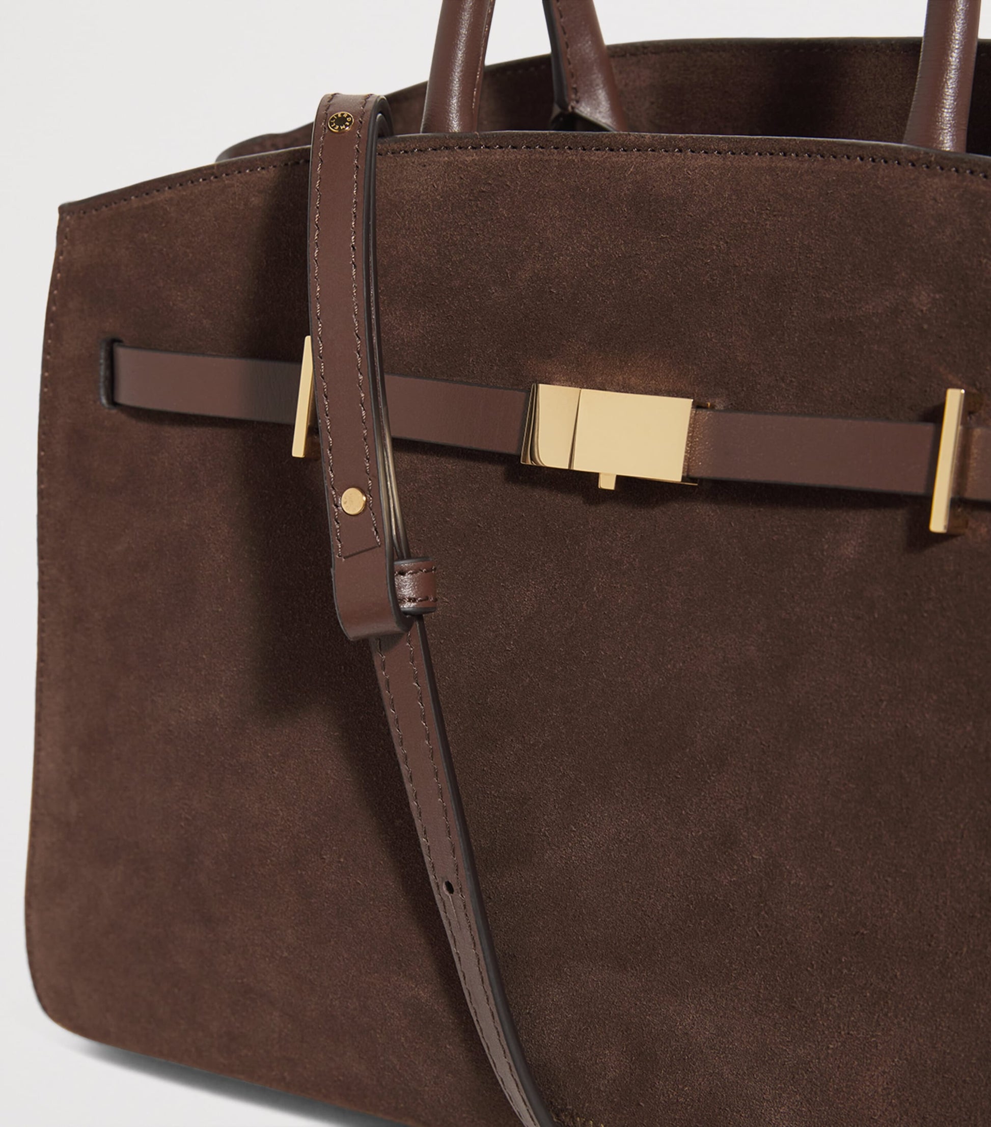 Demellier Brown Medium Suede New York Tote Bag