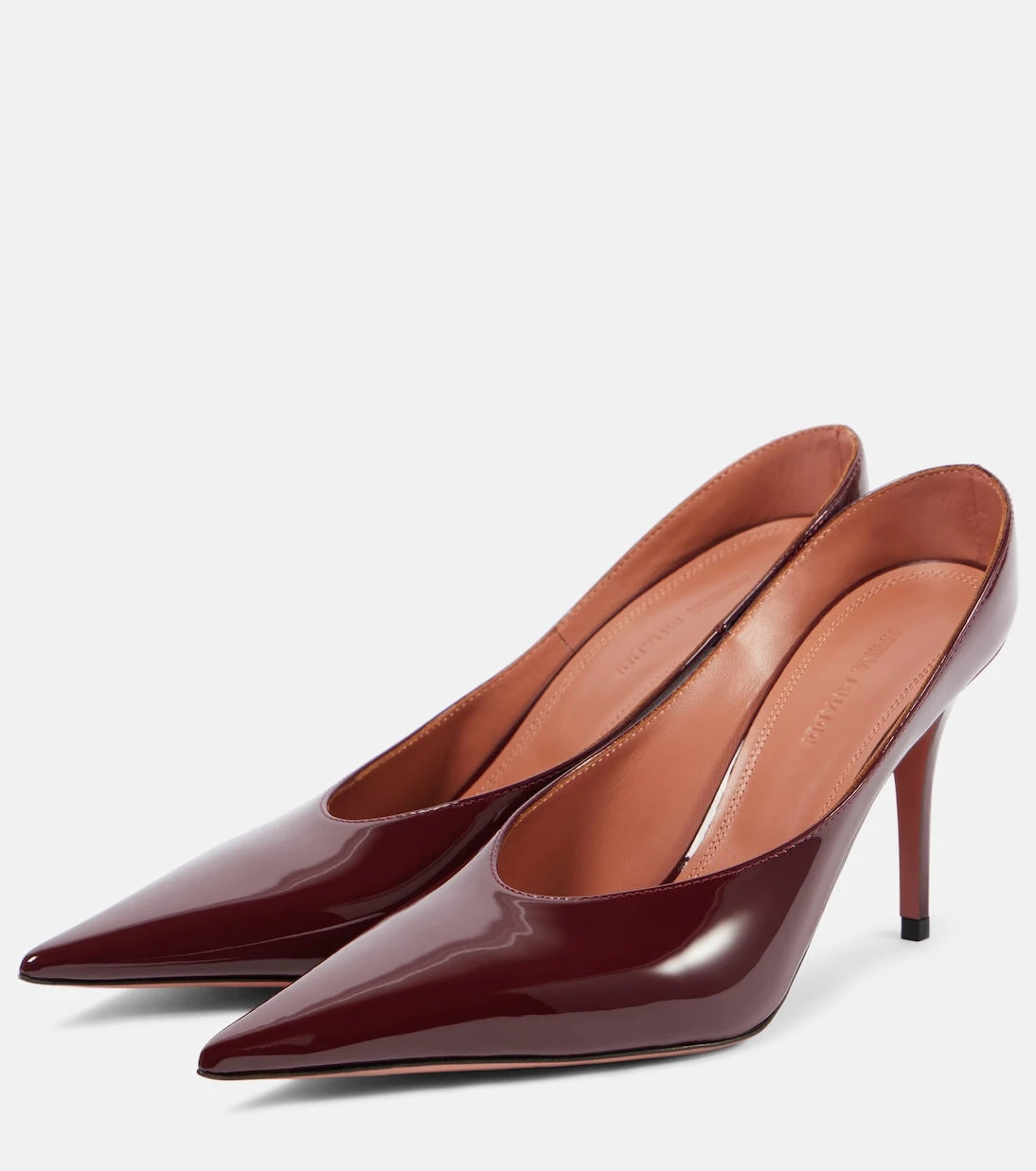 Amina Muaddi - Anok 90 patent leather mules