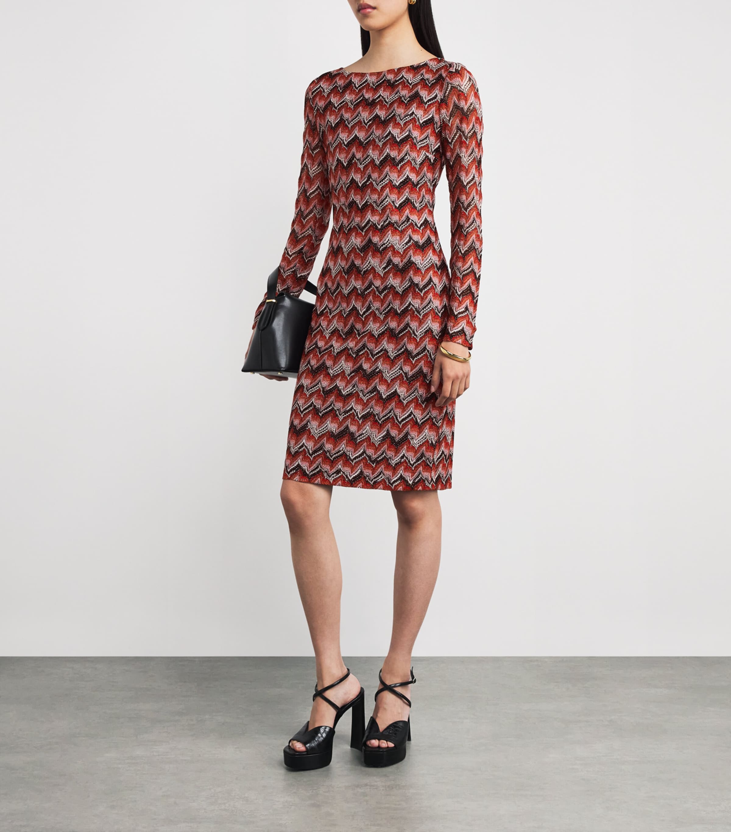 Missoni Red Zigzag Midi Dress