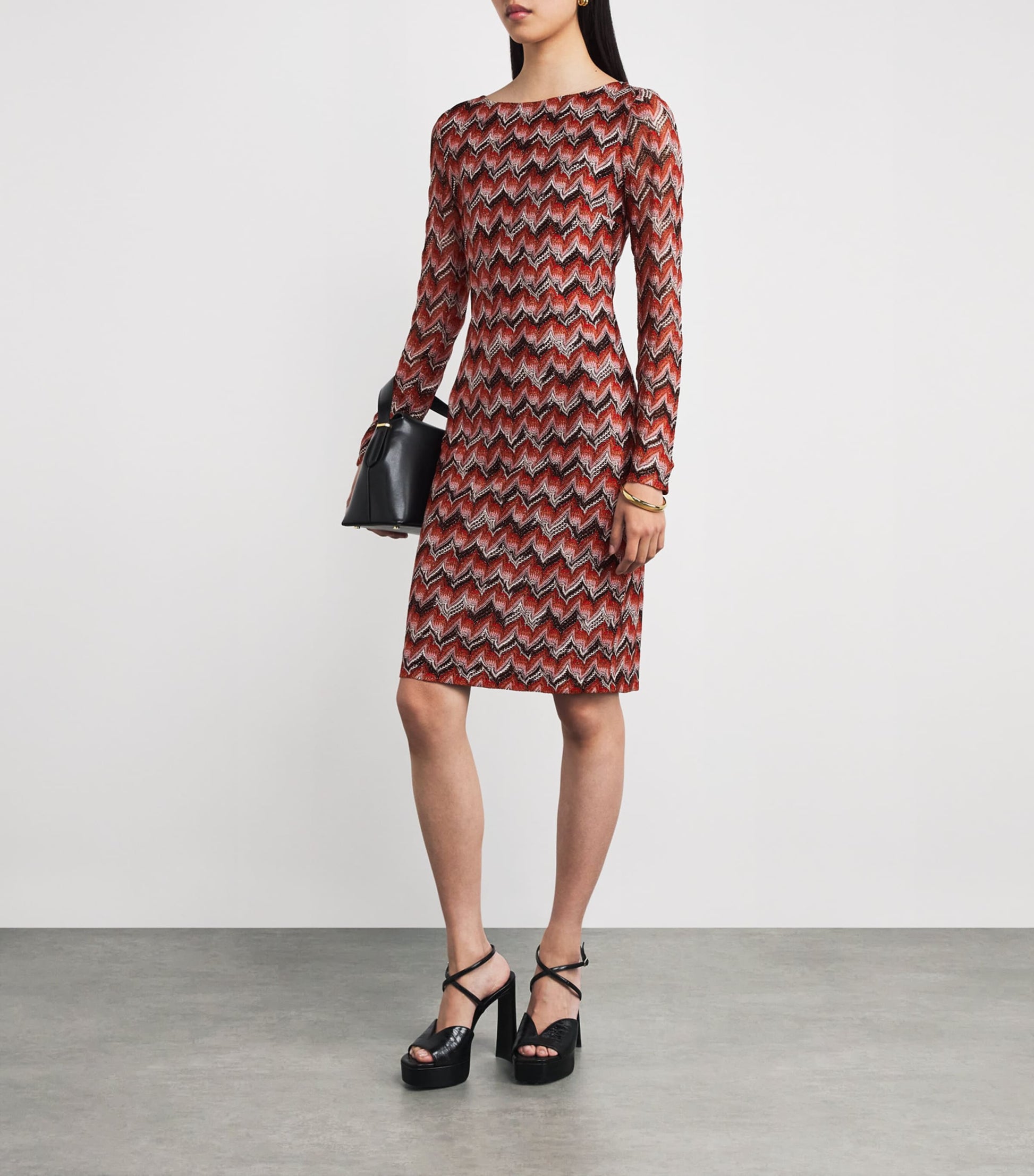 Missoni Red Zigzag Midi Dress