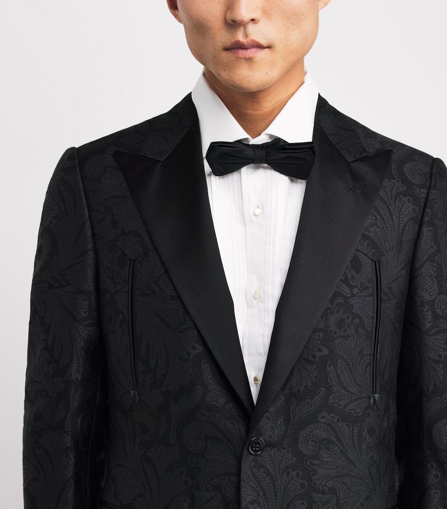 Mulberry Silk-Cotton Paisley Gregory Blazer BLACK