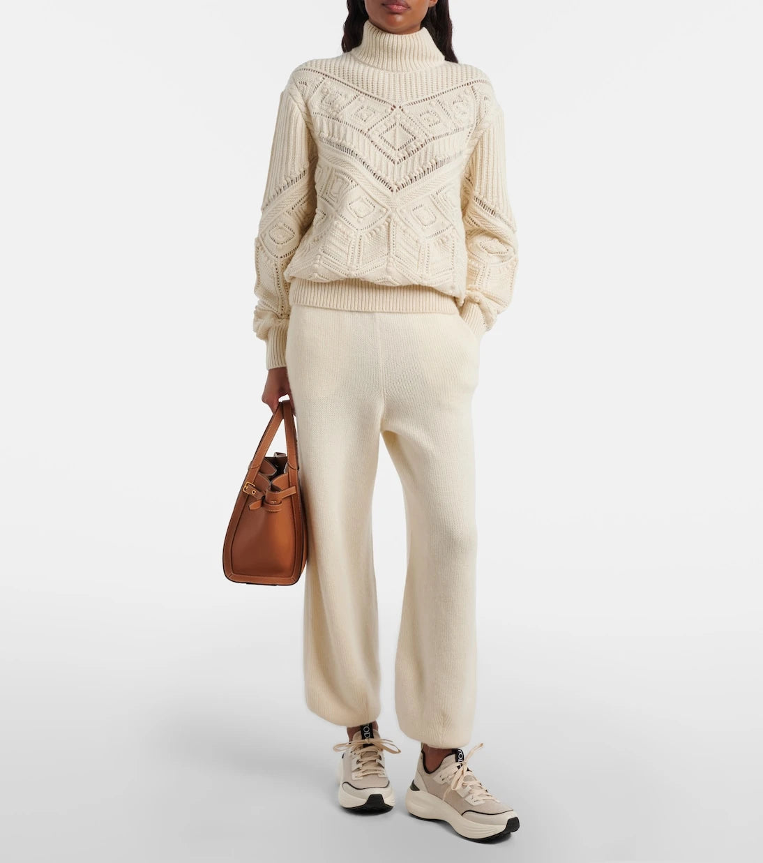Tod's - Leather-trimmed sneakers