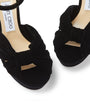 Black Heloise 120 Velvet Platform Sandals