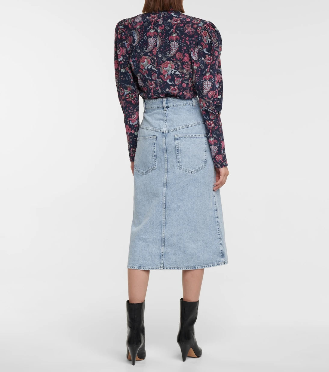 Isabel Marant - Dipoma high-rise midi denim skirt