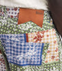 Linen-Cotton Bandana Print Shorts