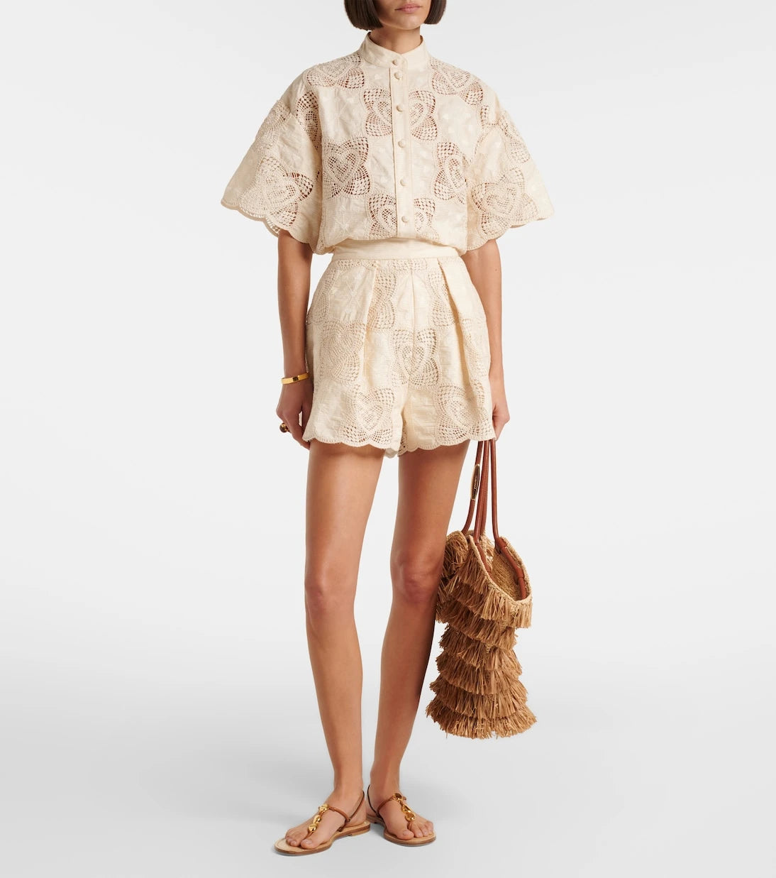 Zimmermann - Wanderlust crochet cotton-blend shirt