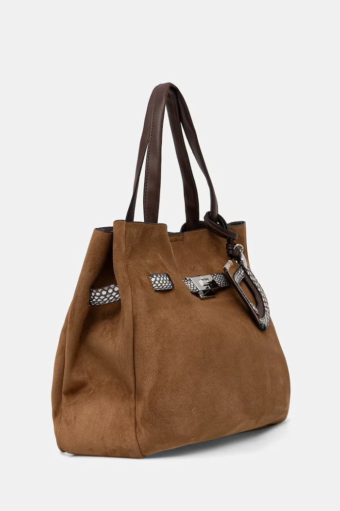 DKNY BRYAR kadın süet görünümlü shopping çanta