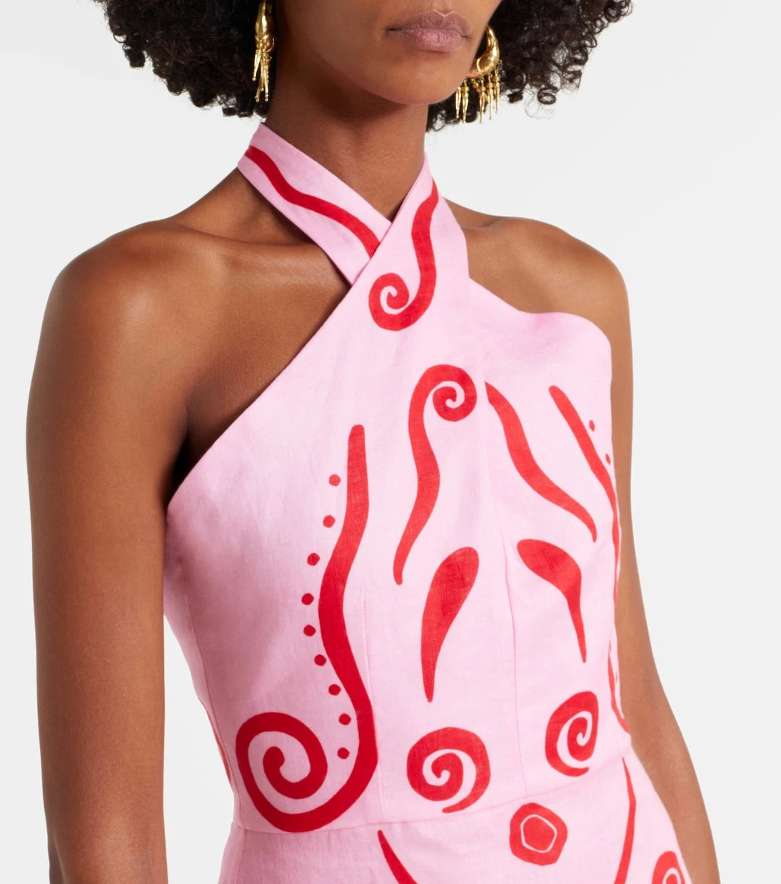 Cala de la Cruz - Veneta printed linen minidress