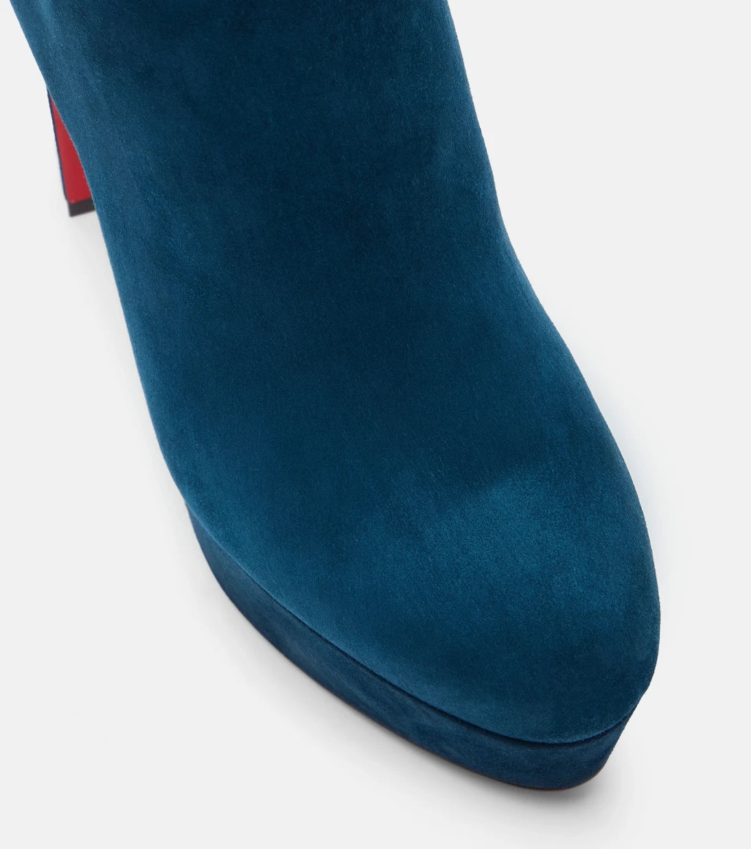 Christian Louboutin - Loo Booty 130 suede platform ankle boots