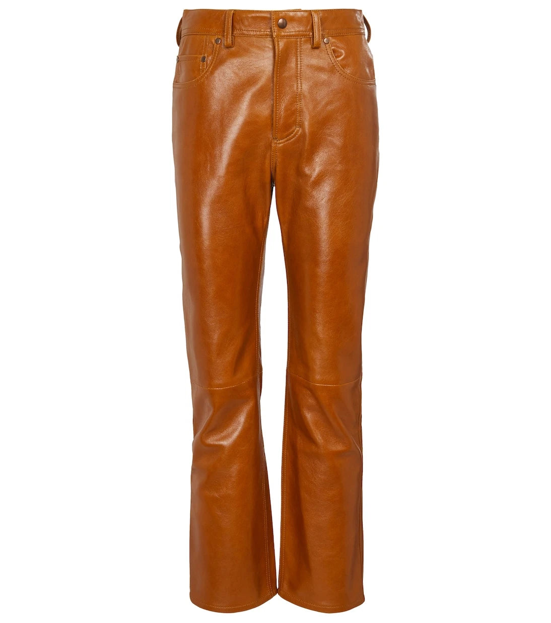 Acne Studios - High-rise straight leather pants