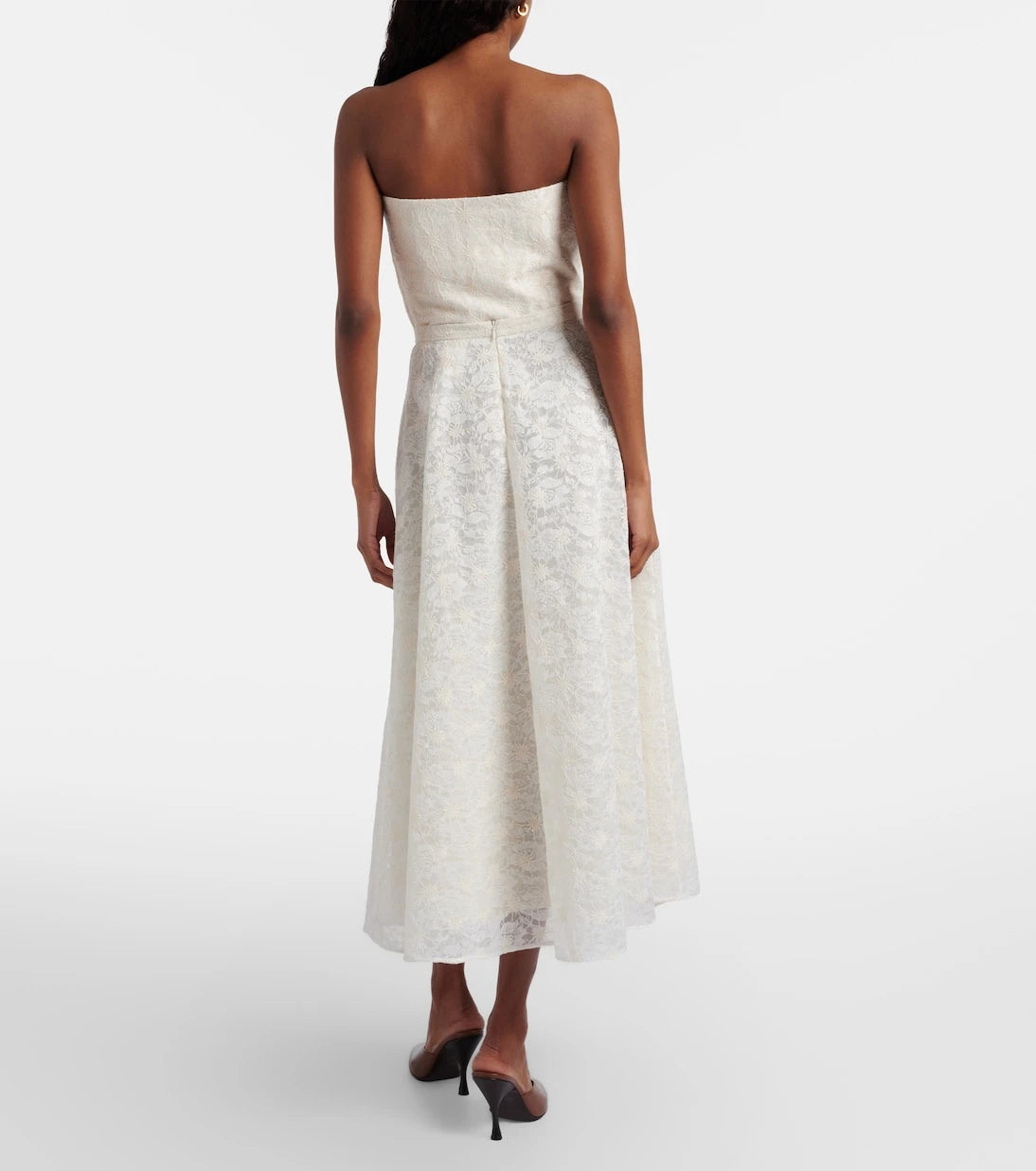 Max Mara - Avena embroidered midi skirt